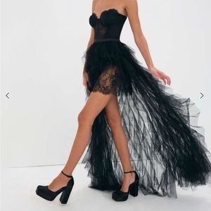 For Love and Lemons X REVOLVE Bustier Gown in Black